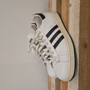 Vtg Rare 05 Adidas Campus Sneakers Men's Size 12 White Black Green Skateboarding